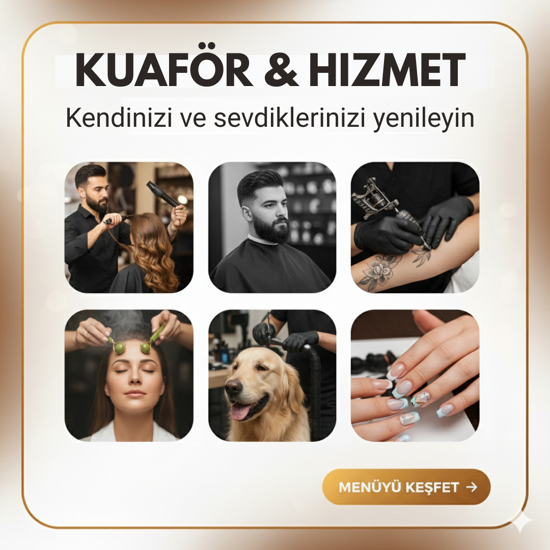 Kuaför/Berber/Dövmeci Mobil Şablonu